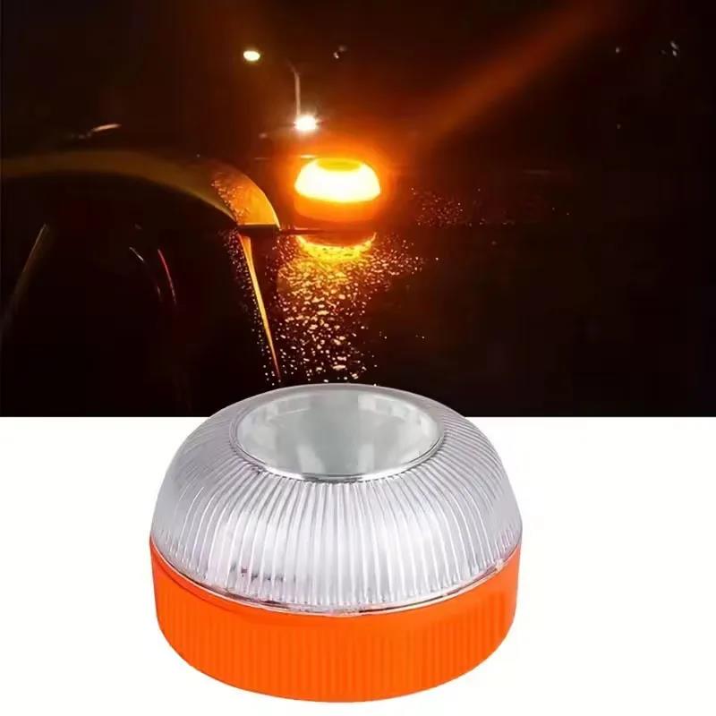 1/2Pcs High Power LED Strobe Emergency Warning Light Magnetic Base Car Safety Flash Beacon for Roadside Accident Truck Hazard License Plate Lights 2