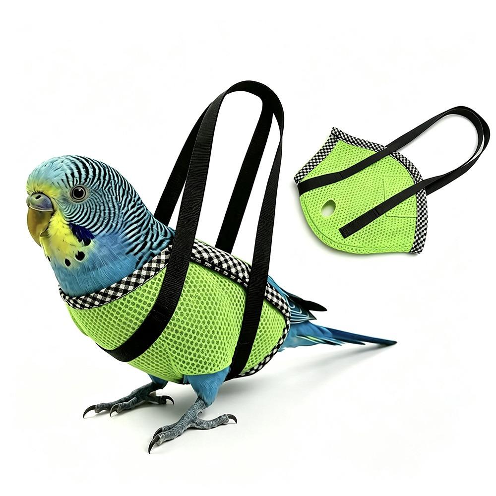Breathable Mesh Parrot Hand Carrier Bag Portable Parrot Anti Escape Vest Birds Walking