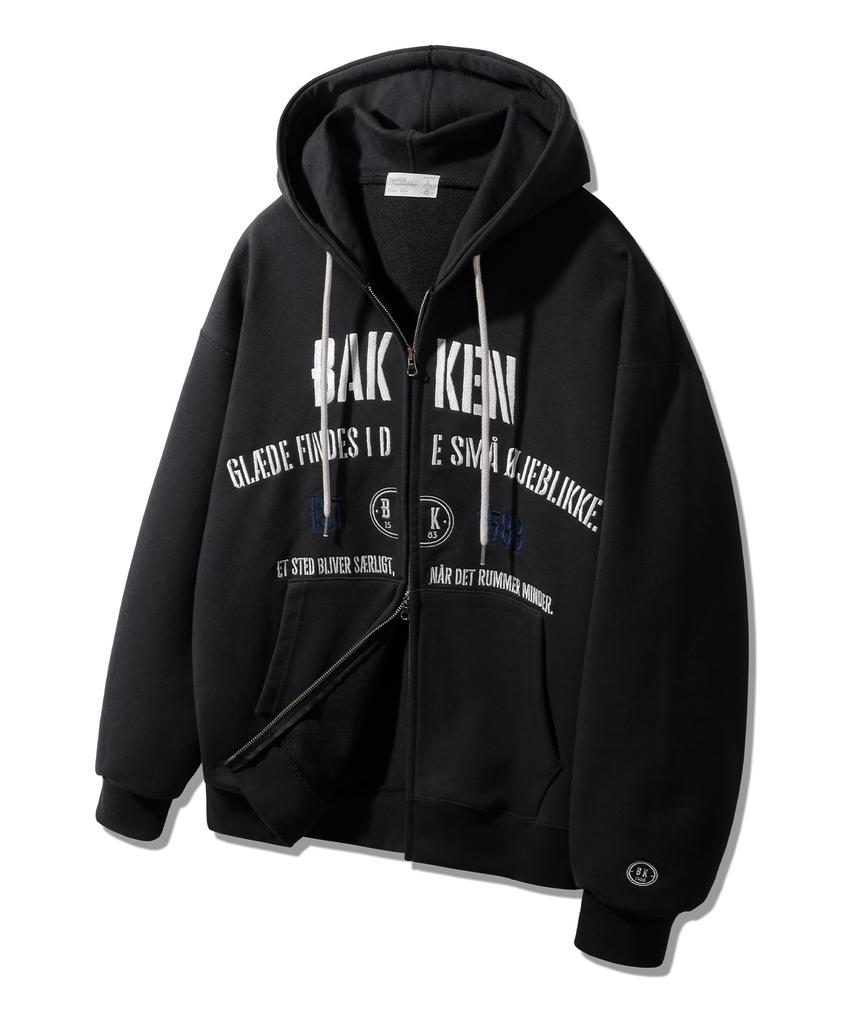 Худи Bakken Four Seasons с вышивкой и двусторонней молнией Bk7993_Черный