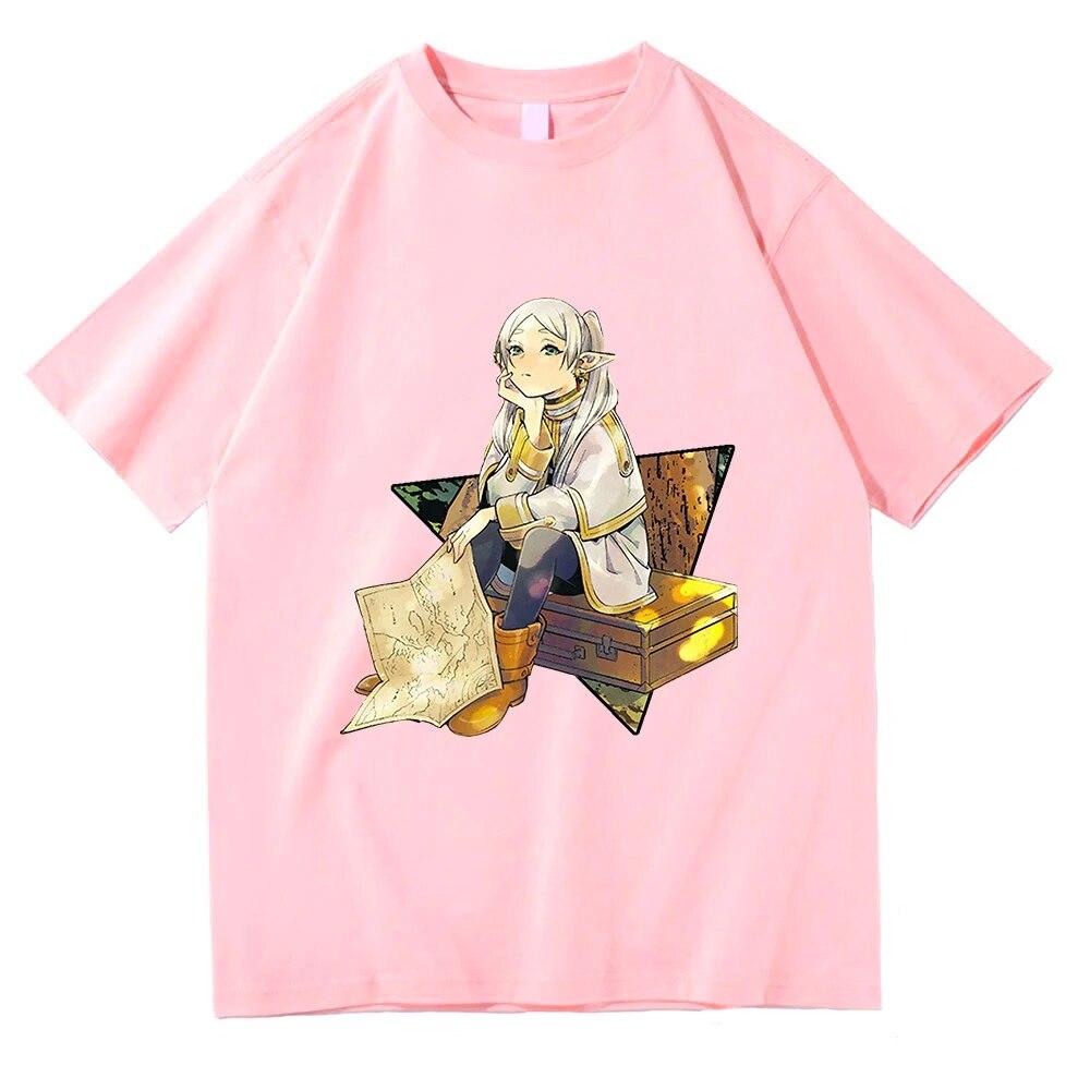 Футболка Frieren Beyond Journey's End, модная унисекс Harajuku Kawaii Sousou No Frieren, футболка унисекс, аниме Unisexga, хлопковые футболки унисекс