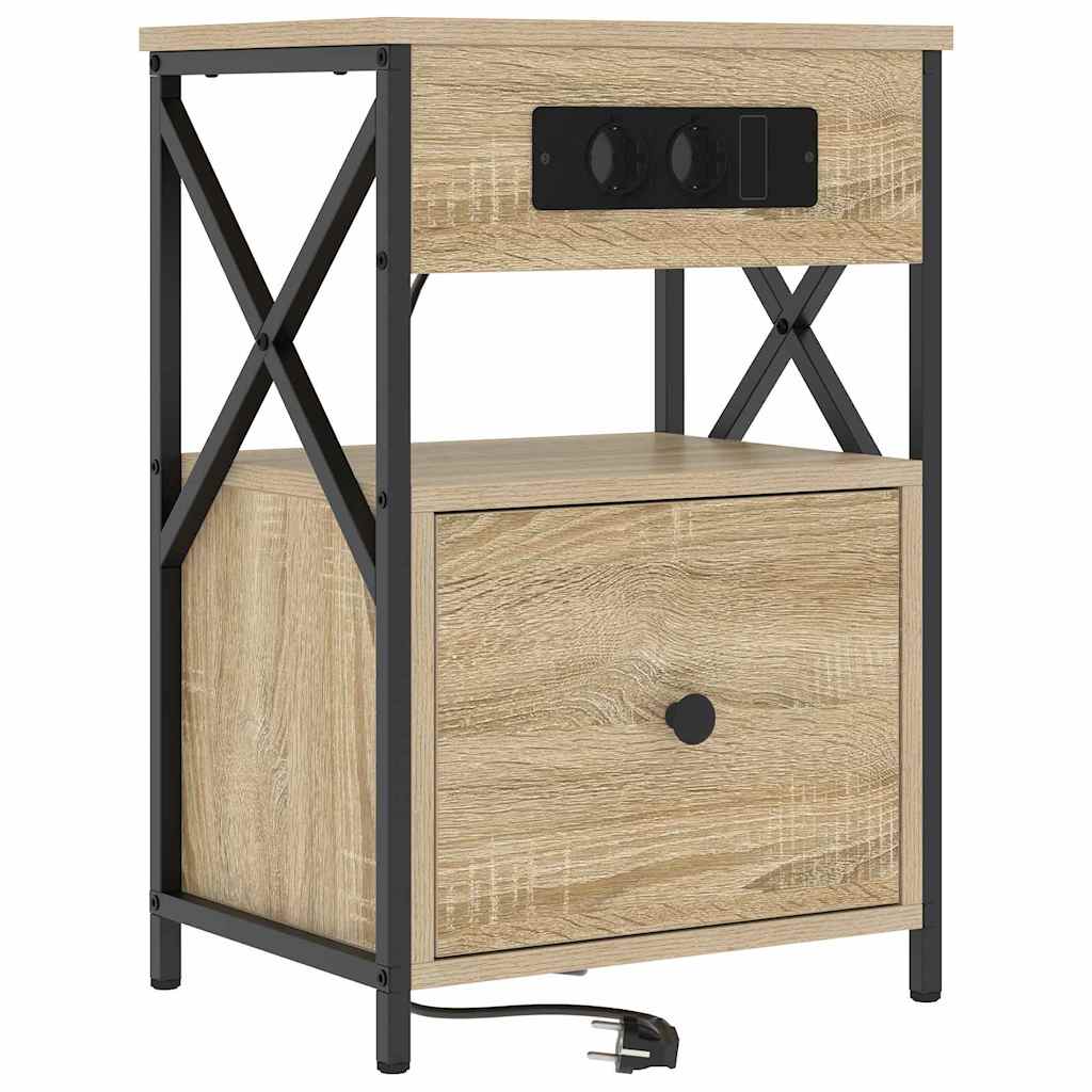 Nightstand 2 pcs Sonoma Oak 40 x 31 x 60 cm Particleboard