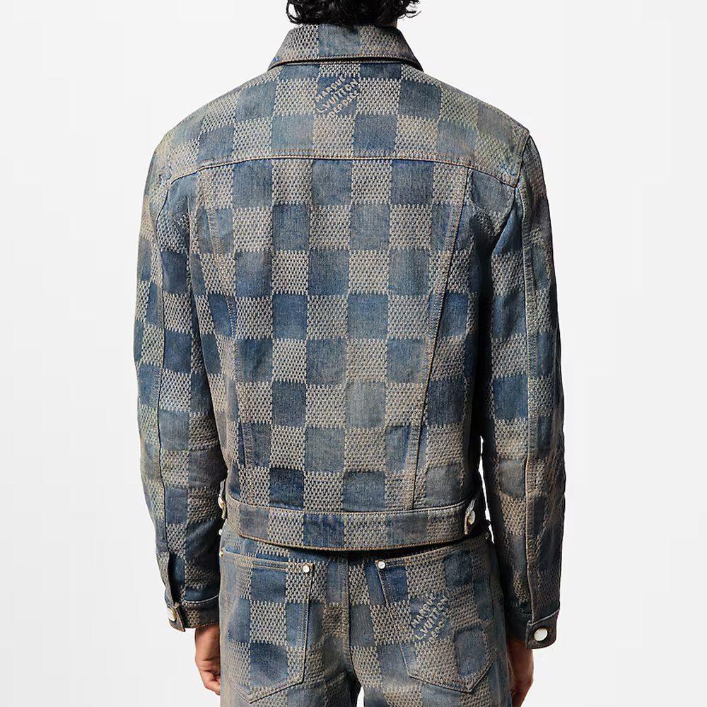 LOUIS VUITTON Damier Washed Denim Jacket 1AFWW8