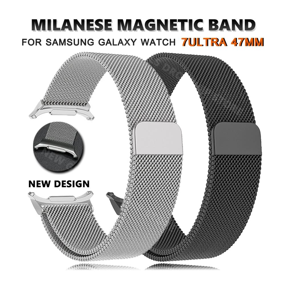 Миланский браслет для Samsung Galaxy Watch 7 Ultra 47 мм Магнитный ремешок из нержавеющей стали для galaxy 7 ULTRA 47MM Роскошный браслет