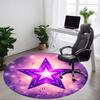 1pc Purple Star Music Notes Design Chair Carpet for Office, Non-slip, Soft and Durable Office Rug for  Decoration, Perfect for Office Yy260105064