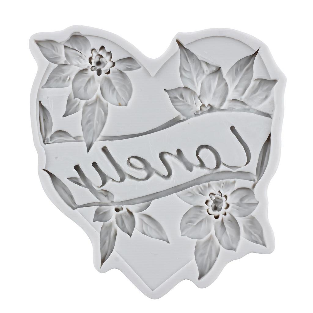 Силиконовая форма Сердце Цветок Роза Цветок Сердце Формы для мастики Инструменты для украшения торта Топпер для кекса Конфета Смола Глина Шоколад Форма для гампасты