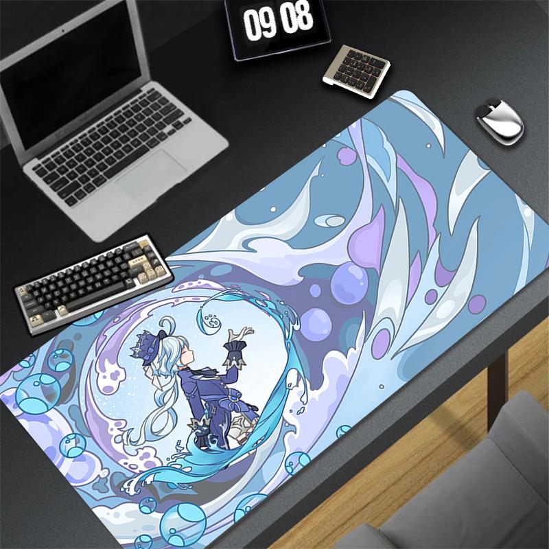 Furina Mousepad Mouse Pad Laptop Gaming Accessories Mousepad Pretty Genshin Impact Large Desk Mat Computer Gamer Pc Keyboard Rug