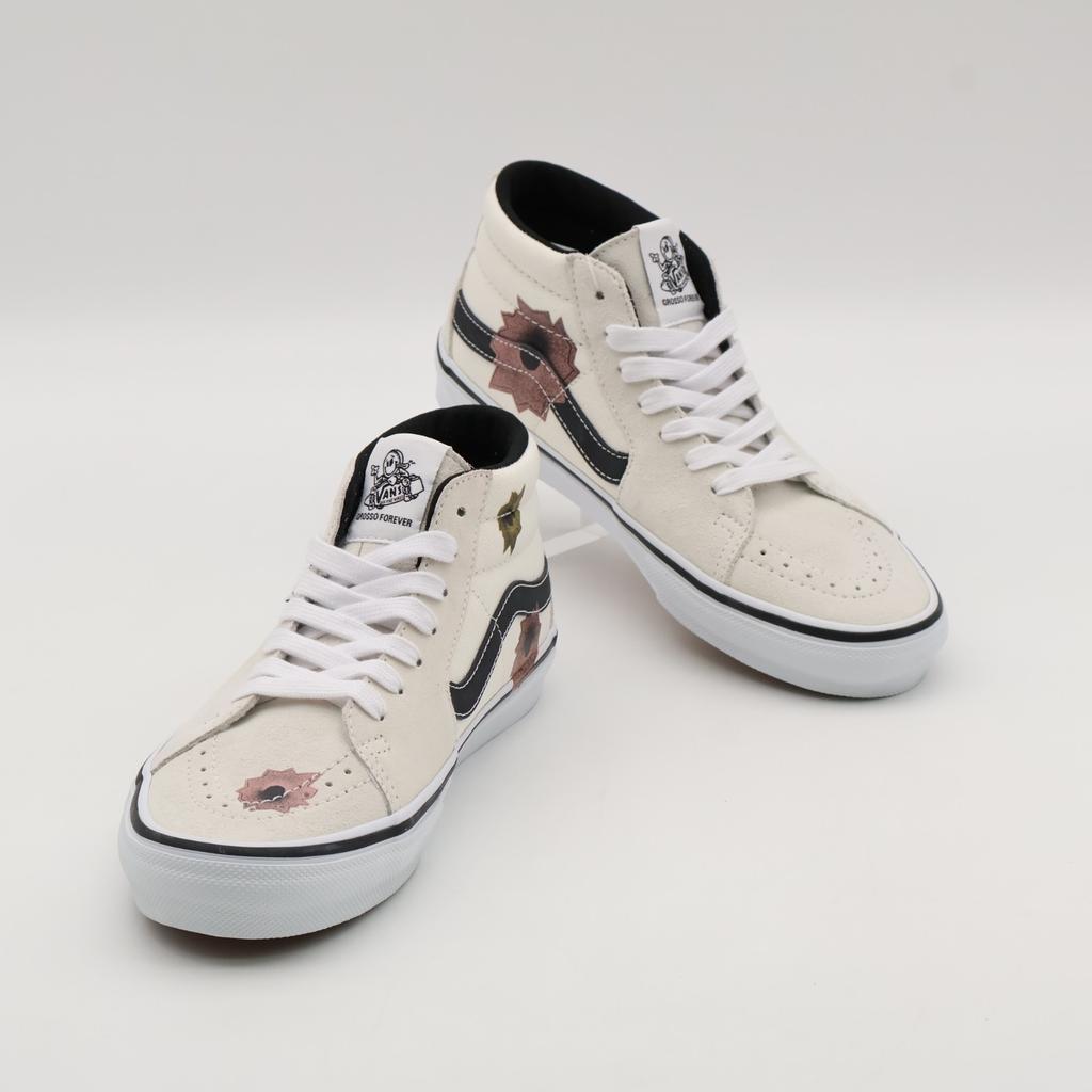 VN0A5KS1CRM Нейт Лоуман Supreme Vans Скейт Grosso Mid Простреленное отверстие Натуральный (Мужской