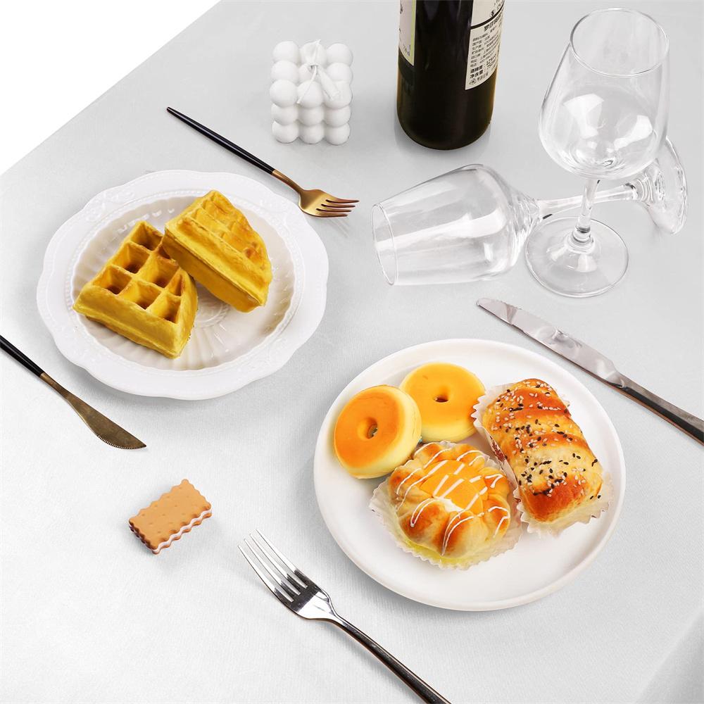 Прямоугольная атласная скатерть, однотонная свадебная скатерть, белая гладкая ткань для детского душа, дня рождения, банкета, вечеринки, декора