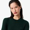 [lacoste] Women's Ribbed Merino Wool Short-Sleeve Sweater AF4146-55NYZP