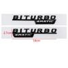 2pcs BITURBO 4MATIC Plus Logo Car Emblem Fender Badge Sticker For Mercedes Benz AMG C43 E43 GLE43 GLC43 W204 W203 W211 W205 X253 qq1