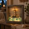 Световая фоторамка с картиной в стиле «Искусство из морского стекла» с LED-подсветкой, набор для мозаики «Сделай сам», декоративный комплект на тему океана и пляжа для дома