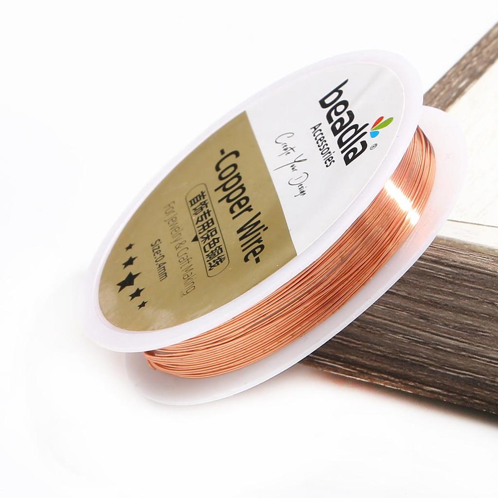 Copper Beading Wire for DIY Bracelet Necklace Colorfast Jewelry Cord String Craft Making
