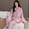 Flannel Pajamas Women'S Autumn And Winter Fleece Thickened Coral Fleece Warm Can Be Worn Outside Loungewear Set