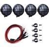 4Pcs Led Spotlight Roof Light Lampshade For 1/10 Rc Crawler Car Axial Scx10