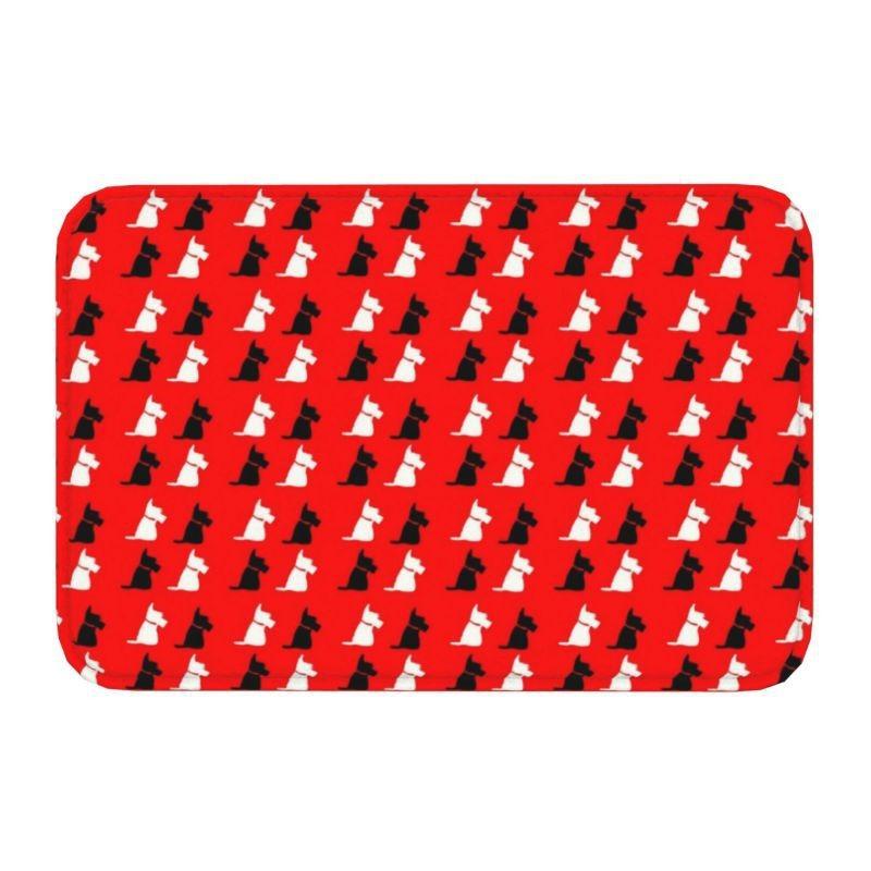 Cute Scottish Terrier  Front Door Floor Entrance Mats Indoor Scottie Dog Bath Kitchen Doormat Toilet Carpet Rug Home Decoration
