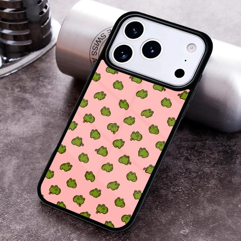 Милый зеленый лягушонок Чехол для телефона для iPhone 17 16 15 14 13 12 11 Pro Max Plus 17Air Мягкий силиконовый чехол
