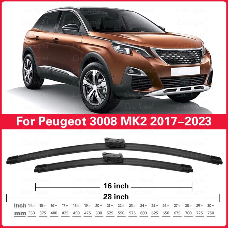 Комплект передних и задних щеток стеклоочистителя LHD Для Peugeot 3008 Mk2 2017 - 2023 Щетки для лобового стекла 28"+16"+12"