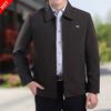 Autumn jacket autumn and winter men's jacket fleece thickened in the elderly