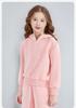 Girls' Hooded Half Zipper Hoodie and Leg Tights Set