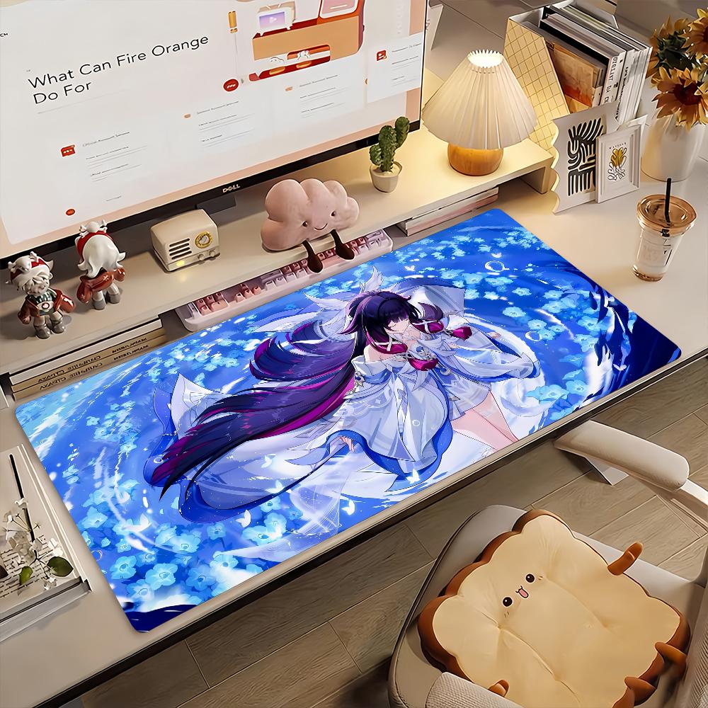 Genshin Impact Columbina Mouse Pad Nonslip Rubber Gamer Balance Computer Mat Decoracion Deskmat Laptop Office Large