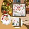 Мультяшный Рождественский Санта Деревянная Фоторамка Украшение Сезонное Украшение Праздничный Дисплей 20 см Стена