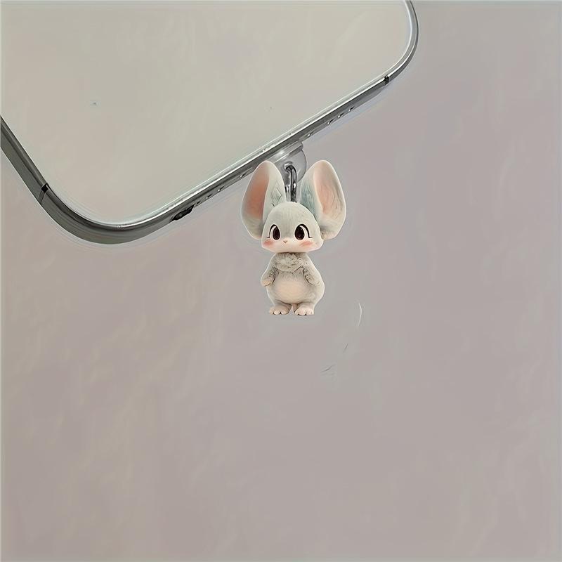 Cross-border Acrylic Big-Eared Rabbit Dust Plug