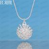 925 Sterling Silver Fireworks Pendant Necklace Fashionable Wedding Jewelry