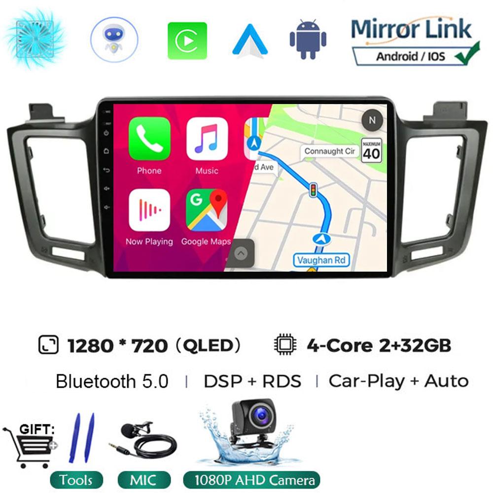 Android 14 Car Radio For Toyota RAV4 RAV 4 2013 2014 2015 2016 2017 Multimedia Player 4G Carplay GPS Stereo Head Unit Auto