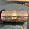 [Pre-Owned] Papillon Trunk Monogram Chain S-Lock Closure Coated Canvas With Leather Trim Shoulder Bag - Very Good #1V8QTQB