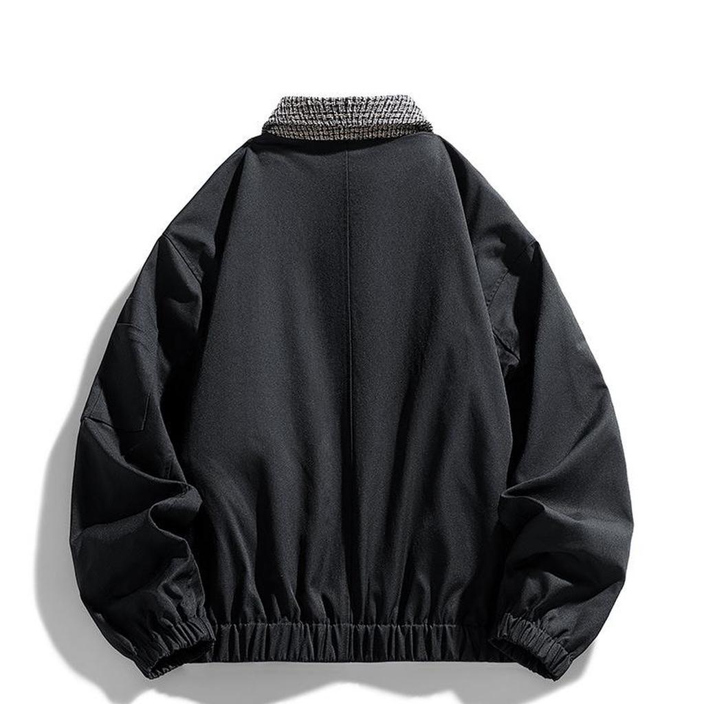 American Overalls Lapel Men's Jacket Retro Loose Casual Ruffian Handsome Couple Baseball Coat