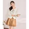 IEF French Sweet Style Ruffled Long-Sleeve T-Shirt