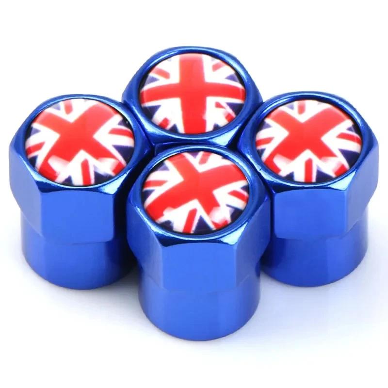 4Pcs UK Flag Car Wheel Tire Stem Air Valve Caps Covers For MINI COOPER S JCW F55 F56 R55 R56 R60 F60 Exterior Auto Accessories q6