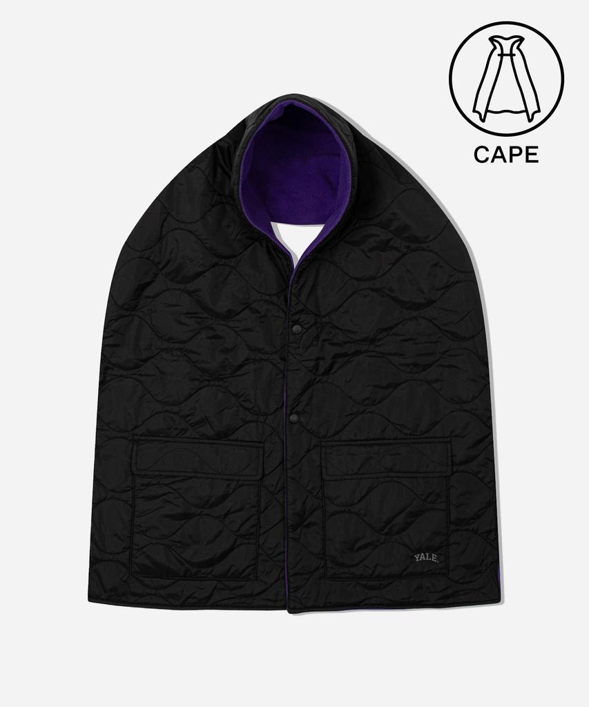 Yale [Onemile Wear] Стеганый кейп с карманом Черный/Фиолетовый