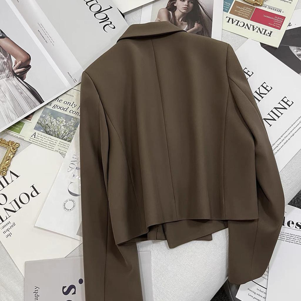 Spring Female Small Fragrance Double Breasted Short Coat And Jacket Women Blazers