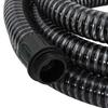 vidaXL Saugschlauch mit Messing-Anschlüssen Schwarz 1,1" 5 m PVC