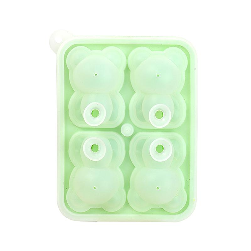 4 сетки 3D форма маленького плюшевого мишки силиконовая форма для кубиков льда Silian Little Bear форма для блоков льда домашнее мороженое коробка для льда форма для льда