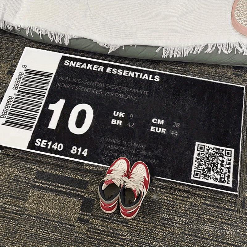 Retail Fashion Shoeshine Mat Black Barcode Design Entrance Doormat Rug For Bedroom Carpet For Living Room Home Decor