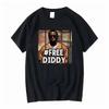 Бесплатная футболка Diddy Freediddy P Рэпер Винтажная стирка Унисекс Дизайнерская одежда Мода Графический Универсальный Стильный Эластичные Топы