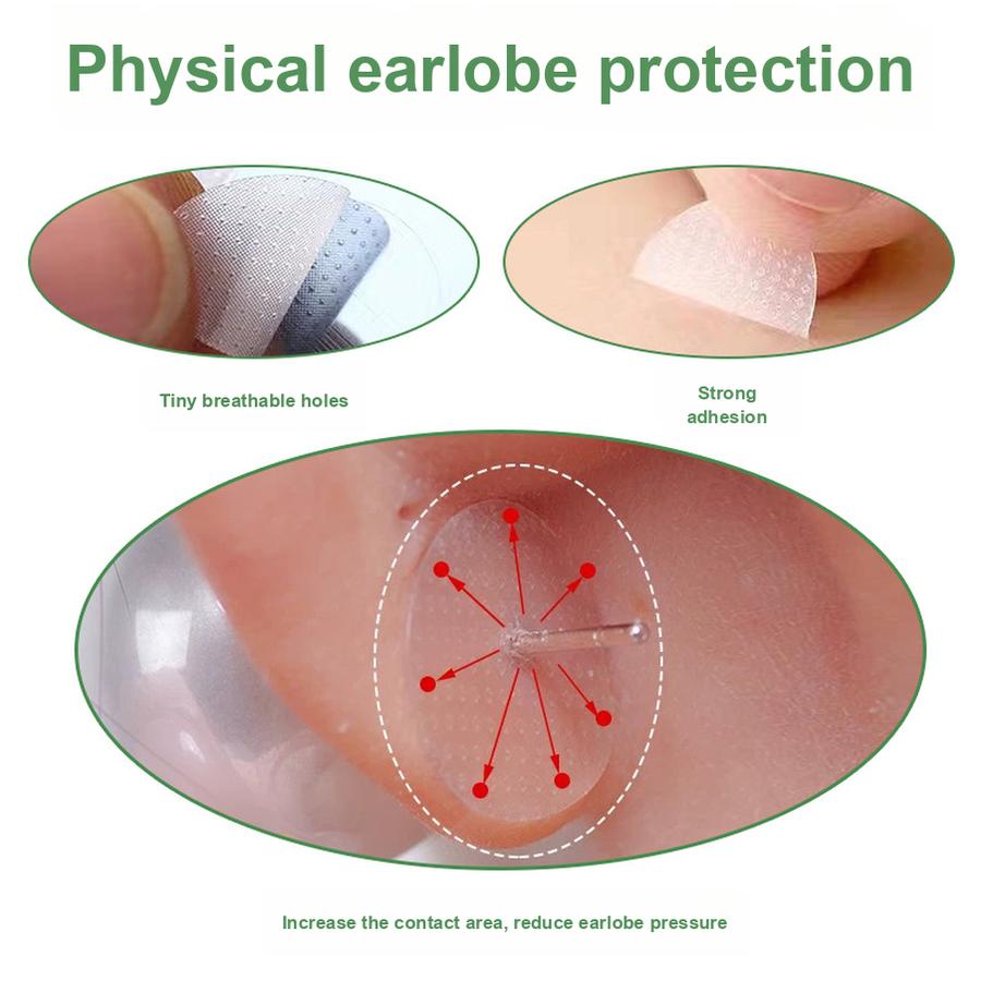 50 шт. Прозрачные зажимы для пирсинга ушей Невидимые защитные наклейки для пирсинга ушей