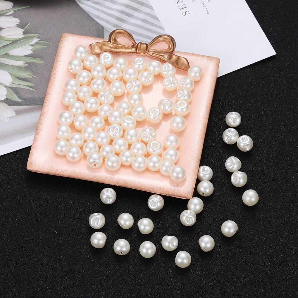 50PCS/100PCS 10mm DIY Crafts Clothing Dress Accessories Scrapbooking Pearl Buttons Sewing