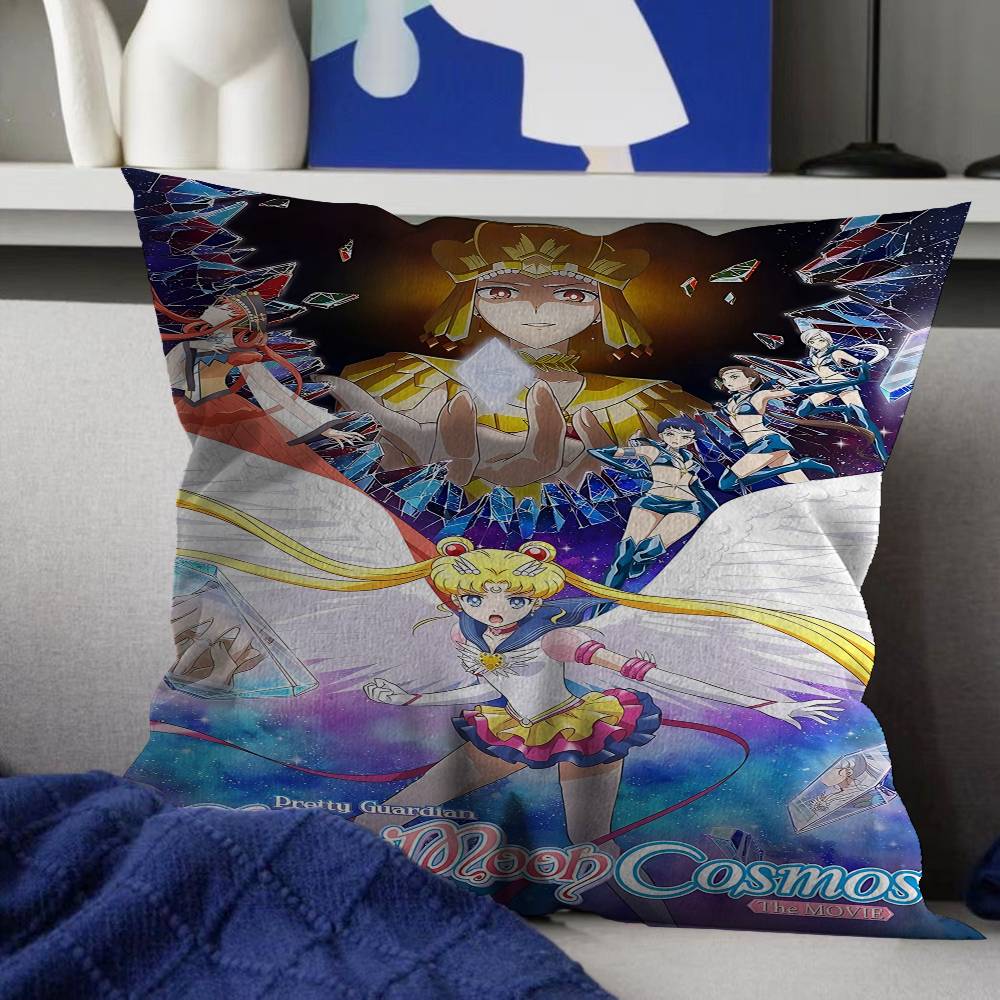 Милые Наволочки S-Sailor M-Moon Мультяшные Декоративные для Дивана Дома Двусторонние Короткий Плюш Милый Чехол для Подушки