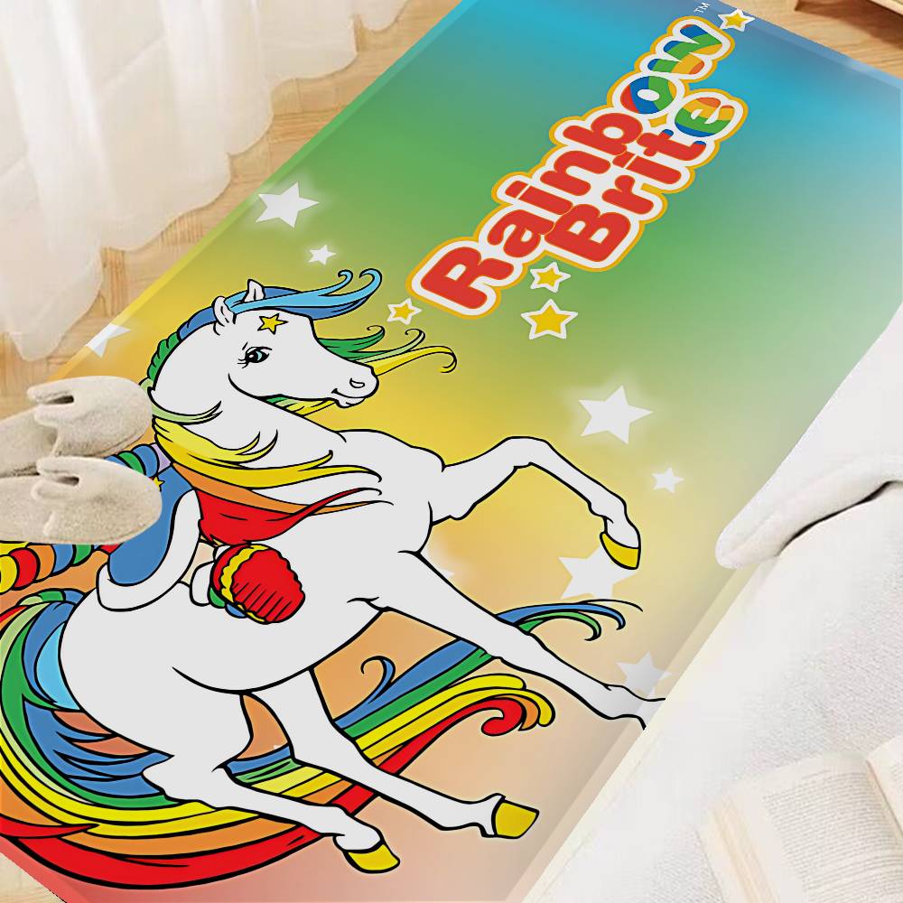 Ковер для коридора Rainbow Brite Аниме Нескользящий коврик для прачечной Декор для прачечной Балкон Детская гостиная Прикроватные коврики