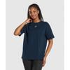 Gymshark FracTion Oversized T shirT Navy B3a6l Ub9p