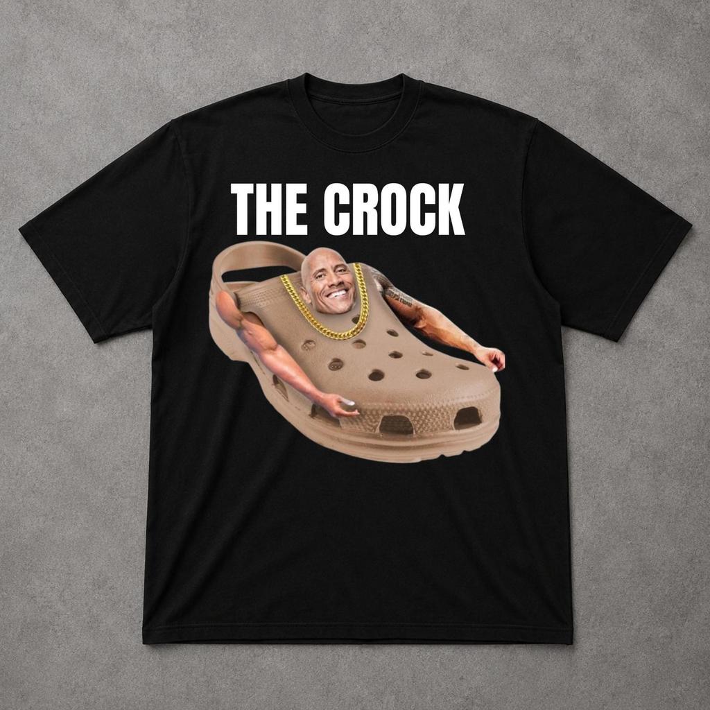 Футболка Crock, Смешная футболка с интернет-мемом, Хаотичная пародийная футболка с графикой, Ретро-футболка с юмором