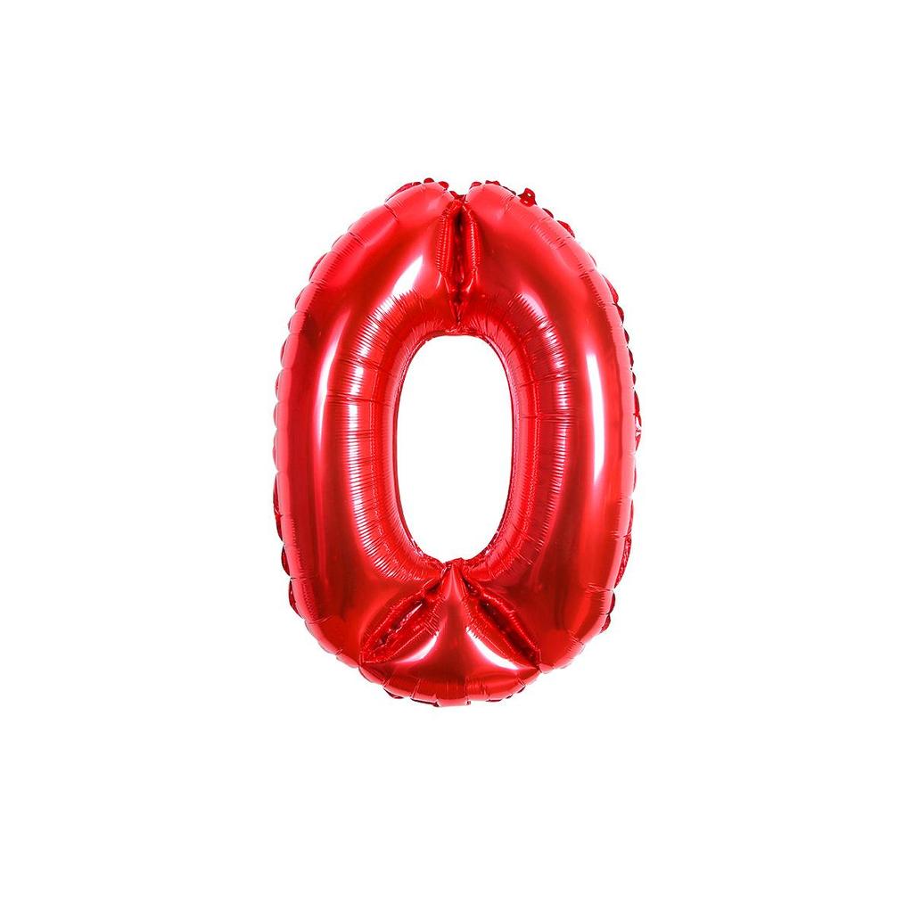 32-Inch US Number Birthday Party Balloons - Individual Aluminum Film