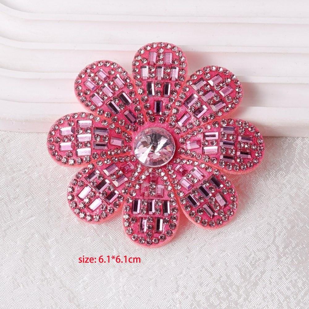 Rhinestone Embellished Non-Woven Fabric Flower Patches Plum Blossom Patches Home Decor