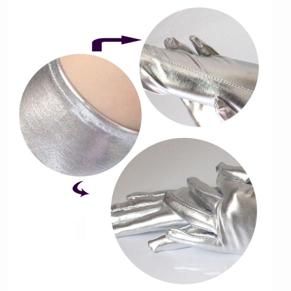 Кожаные перчатки до локтя Искусственная кожа Перчатки для косплея Сексуальные перчатки-митенки Женские