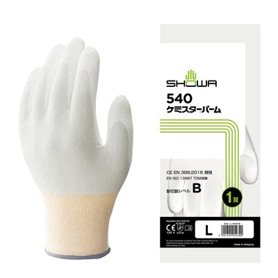Showa Gloves 540 Chemistar Ладонь Размер 1 Пара [Защита от порезов] Нет. Белый, L,