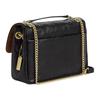 Coach Сумка через плечо Elodie 29 Черная Кожаная Сумка через плечо с золотым логотипом Большая Женская