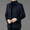 Высококачественное двухстороннее кашемировое пальто для мужчин, съемная пуховая подкладка средней длины, шерстяная ветровка, утепленное зимнее пальто